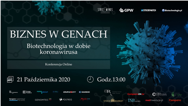 Biznes w Genach: Biotechnologia w dobie koronawirusa | ONLINE | 21.10.2020 